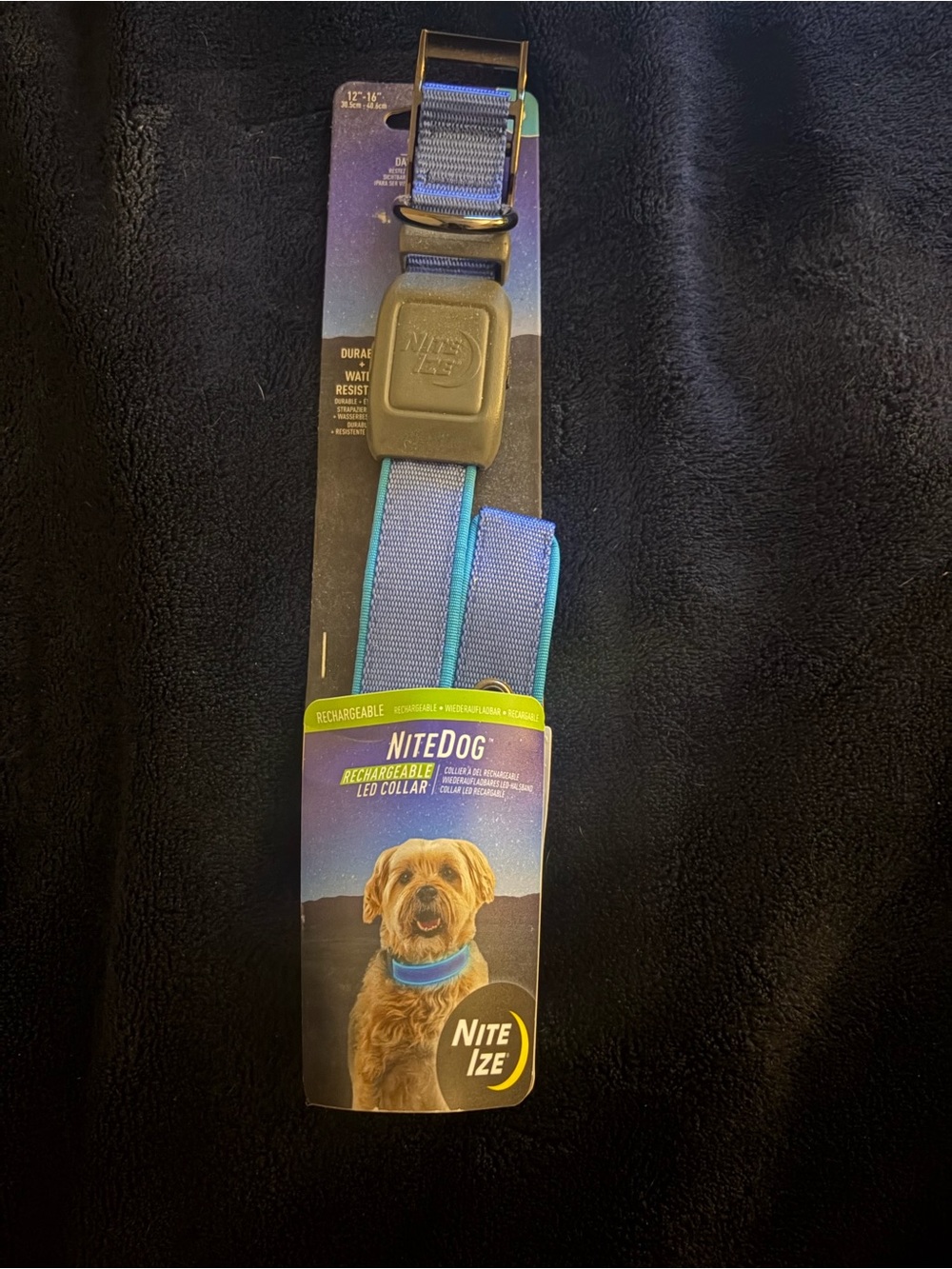 NiteDog Rechargeable LED Dog Collar - Blue
